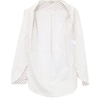Celine 2 0m36/6712 White Phoebe Period Dot Tuxedo Shirt 34
