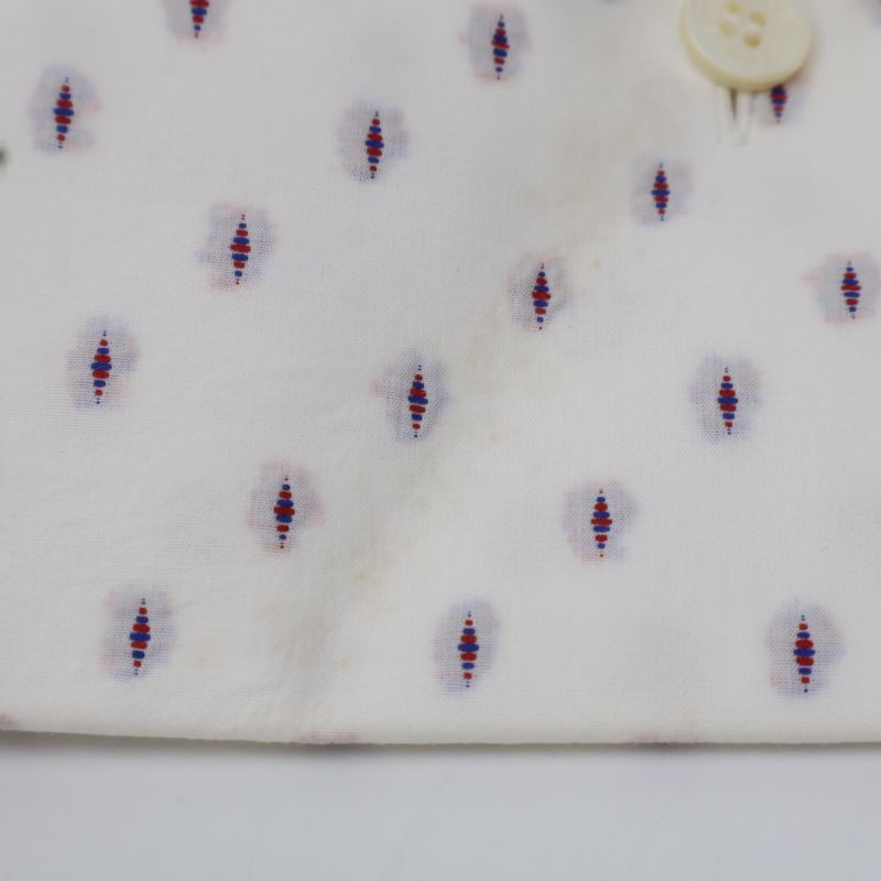 Celine 2 0m36/6712 White Phoebe Period Dot Tuxedo Shirt 34