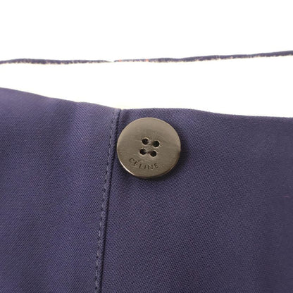 Celine 2 1m60/6108 Navy Phoebe Period Back Pocket Stitching Slacks Pants 36