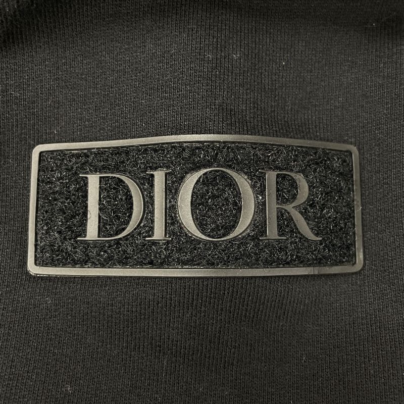 DIOR 933j601b0531 19AW Black Sleeve Logo Patch Hooded Pullover Sweatshirt S