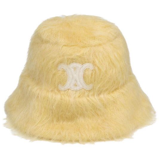 Celine 2a58y270r Brushed Mohair Triomphe Bucket Hat TU
