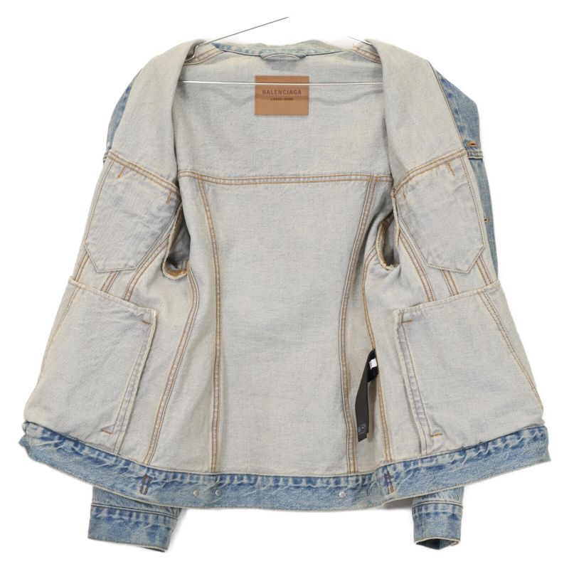 Balenciaga 23 773776 Hourglass Denim Jacket 32