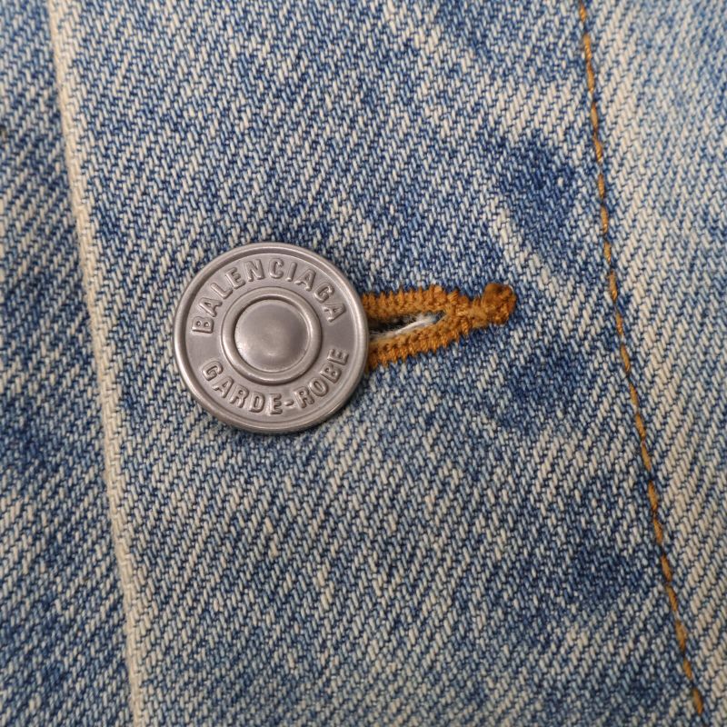 Balenciaga 23 773776 Hourglass Denim Jacket 32