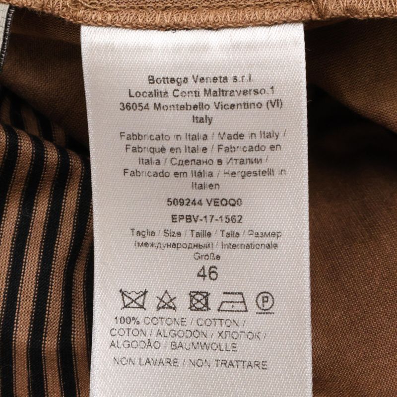 Bottega Veneta Brown 50924 Striped Western Shirt 46