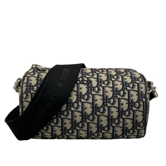 Dior/christian Dior Shoulder Bag Roller Messenger Dark Navy Light Gray And Blue