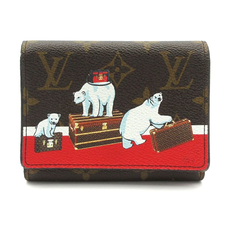 Louis Vuitton Trifold Wallet Monogram Portefeuille Victorine M62090 Marron