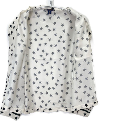Louis Vuitton 22 Years White And Black Stars All Over Casual Shirt Fnbl38 36