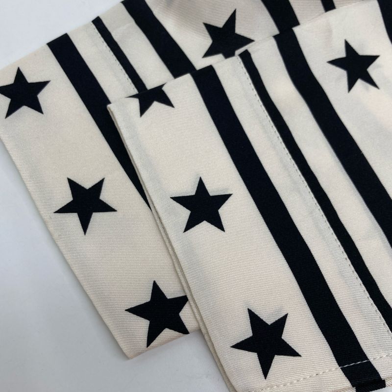 Louis Vuitton 22 Years White And Black Stars All Over Casual Shirt Fnbl38 36