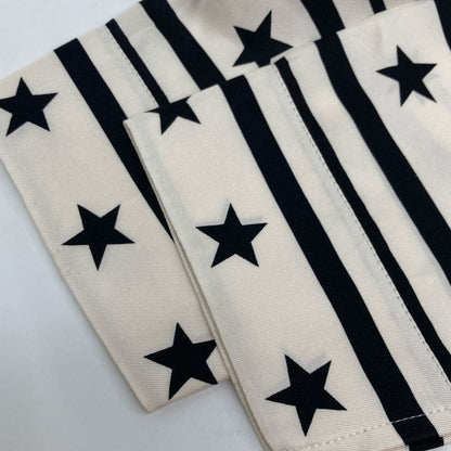 Louis Vuitton 22 Years White And Black Stars All Over Casual Shirt Fnbl38 36