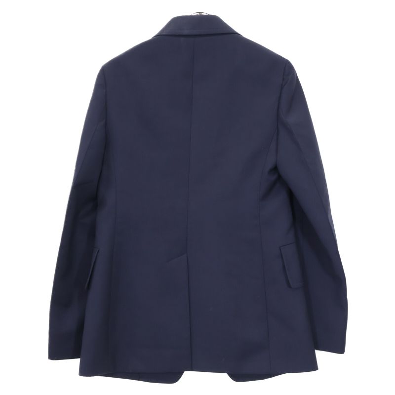 Prada Dna909 S211 Navy Virgin Wool Center Vent 2B Blazer Jacket 38