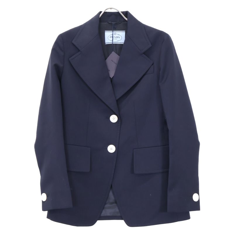 Prada Dna909 S211 Navy Virgin Wool Center Vent 2B Blazer Jacket 38