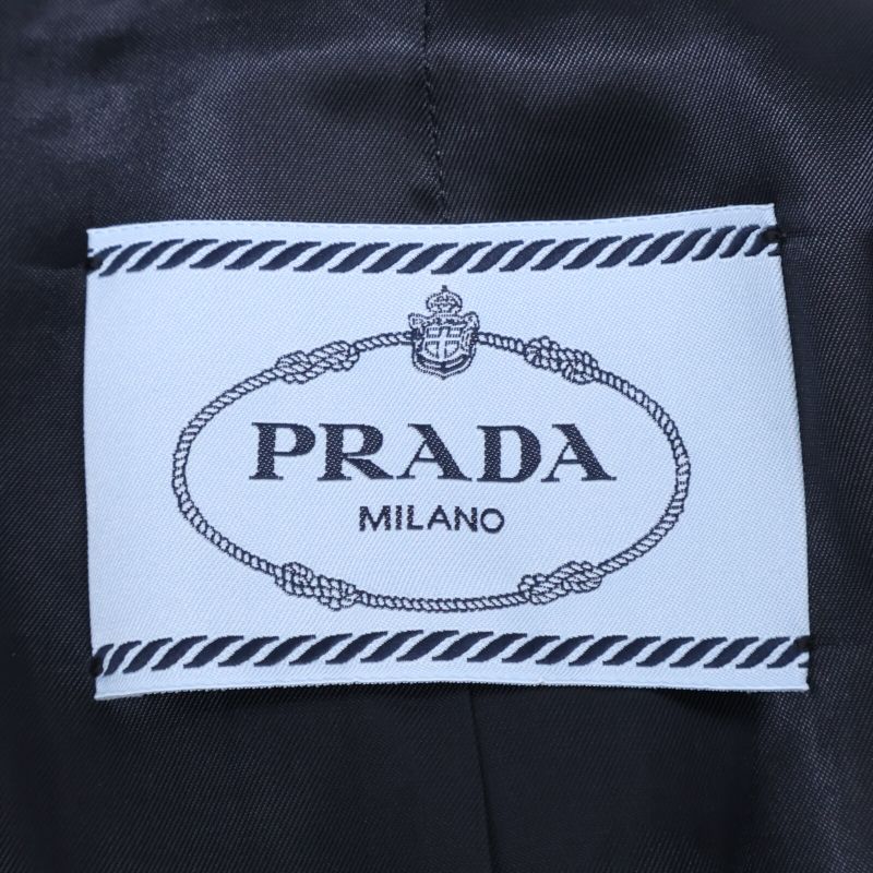 Prada Dna909 S211 Navy Virgin Wool Center Vent 2B Blazer Jacket 38