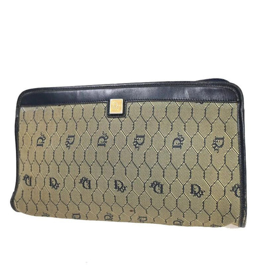 Christian DIOR Second Bag Clutch Bag Navy Vintage 07bs069
