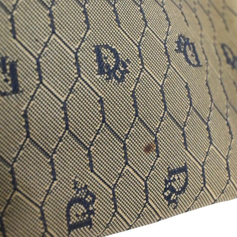 Christian DIOR Second Bag Clutch Bag Navy Vintage 07bs069