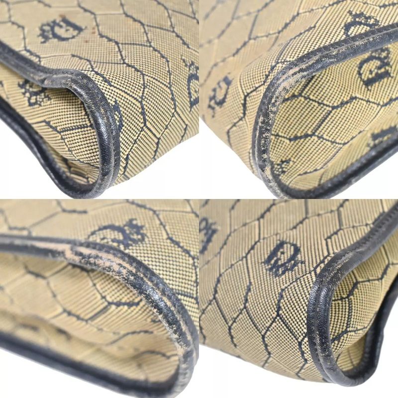 Christian DIOR Second Bag Clutch Bag Navy Vintage 07bs069