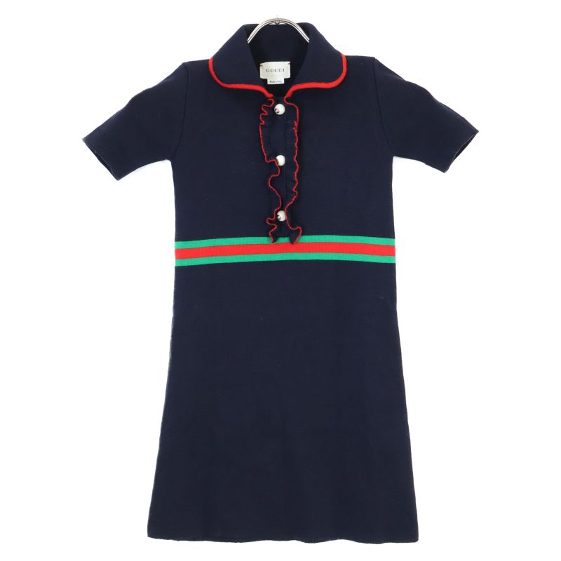 Gucci 525530x1635 Sherry Line GG Pearl Button Knit Dress 6