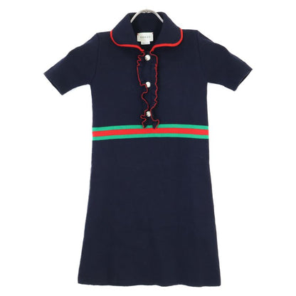 Gucci 525530x1635 Sherry Line GG Pearl Button Knit Dress 6