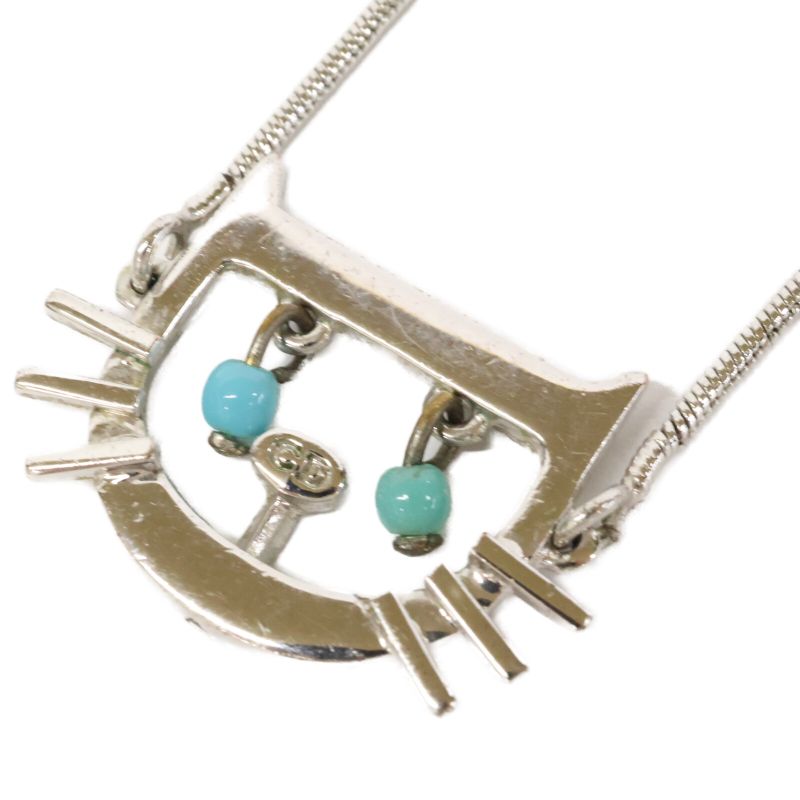 DIOR Turquoise Cat Motif