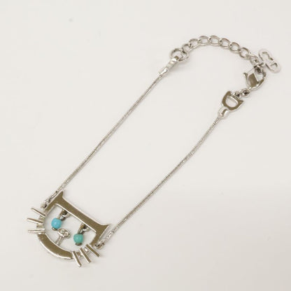 DIOR Turquoise Cat Motif