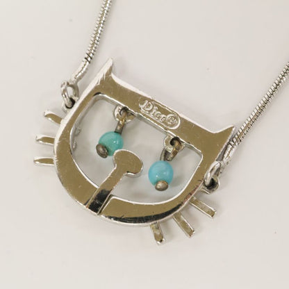 DIOR Turquoise Cat Motif