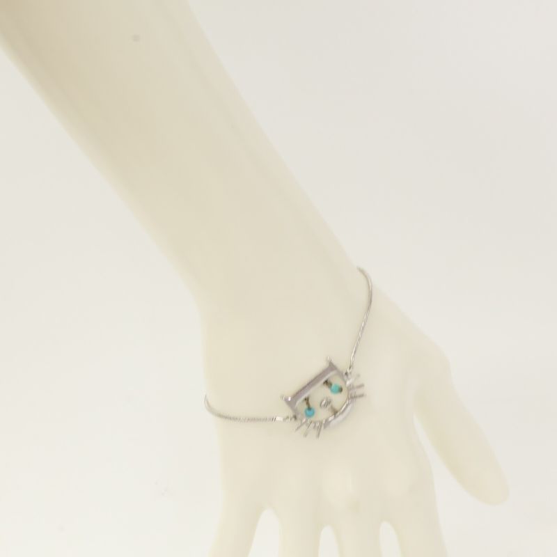 DIOR Turquoise Cat Motif