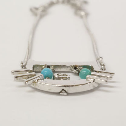 DIOR Turquoise Cat Motif