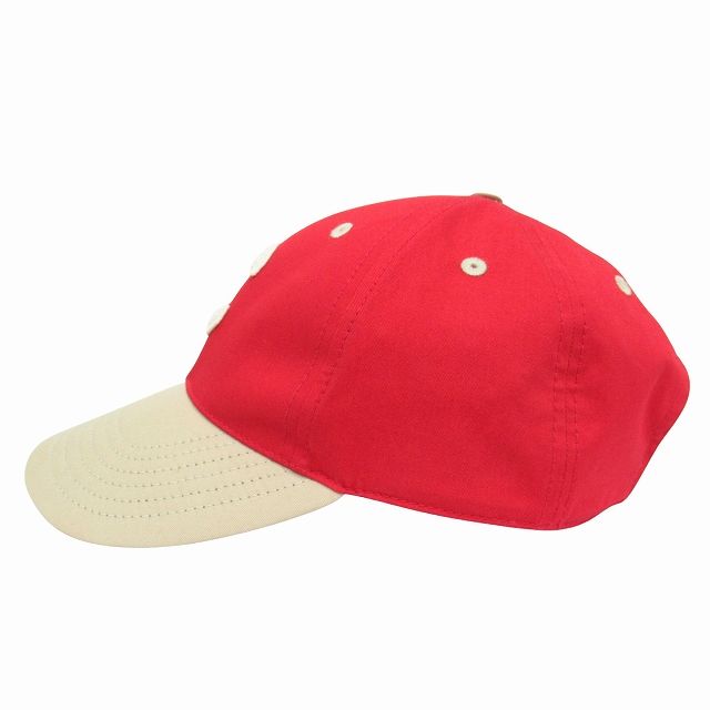 Celine Baseball Cap Hat 6 Panel C Logo 2ap05969p Red Beige Women