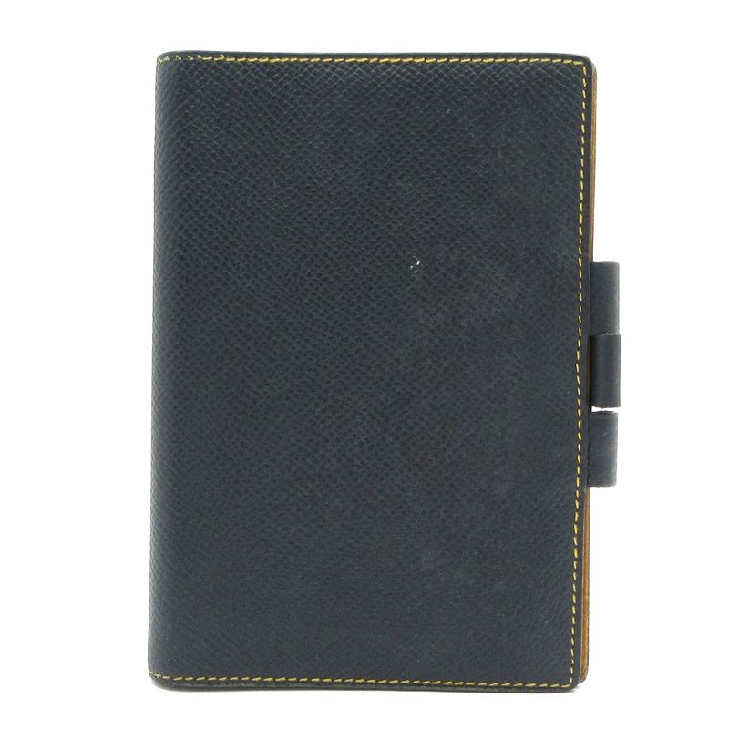 Hermes Notebook Agenda GM Dark Navy And Yellow