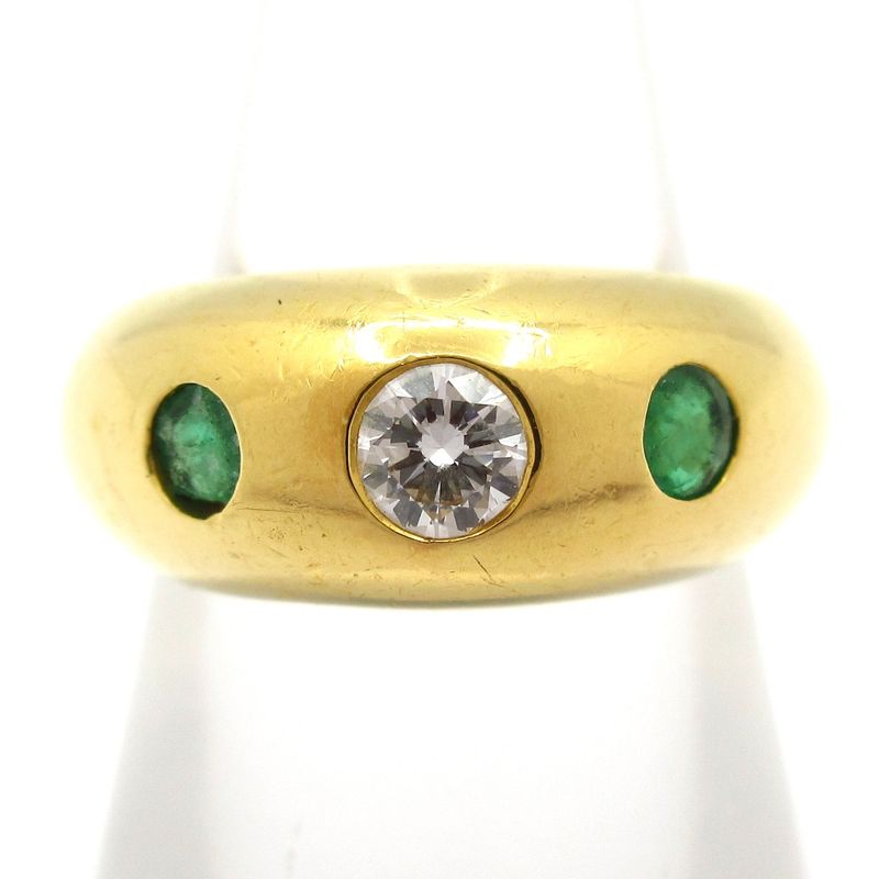 Cartier Ring 50 Daphne Ring 18K Yellow Gold X Green X Diamonds 1P Diamonds /