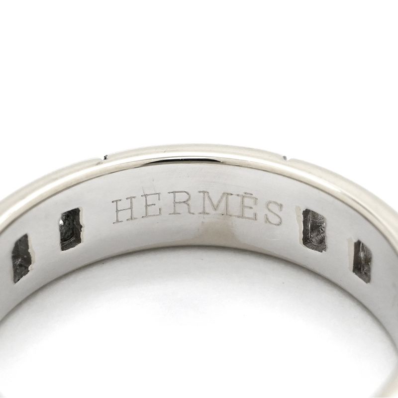 Hermes Ring Hera Cles S 18k White Gold White Gold #52 Au750 18k Gold Wedding