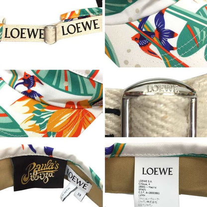 Loewe Paula's Ibiza Collection Sun Visor Size 59 White Never Used Hat Aq4881