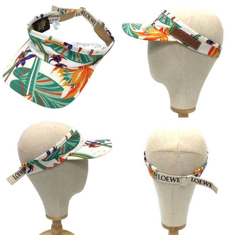 Loewe Paula's Ibiza Collection Sun Visor Size 59 White Never Used Hat Aq4881