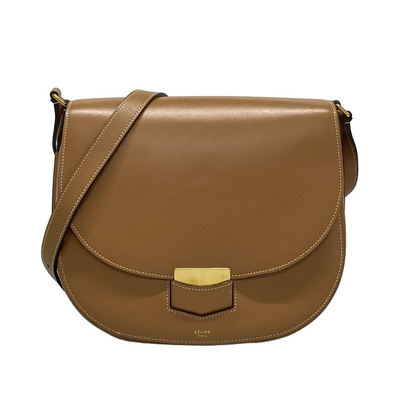 Celine Shoulder Bag Trotter Medium 176633aam.04lu Brown Leather