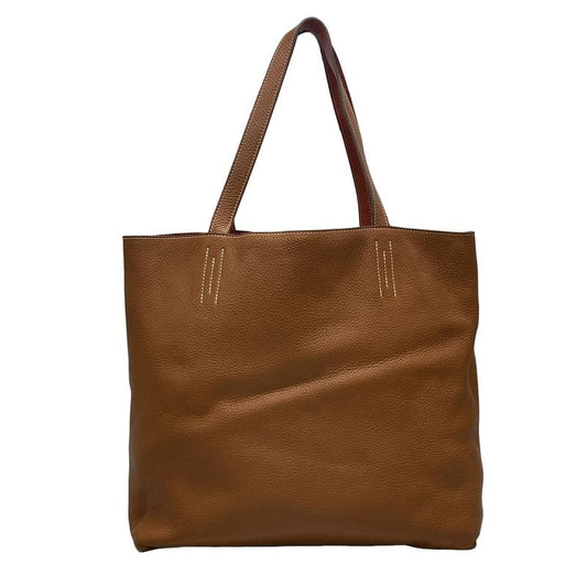 Hermes Tote Bag Double Sens 45 Sanguine & Fauve