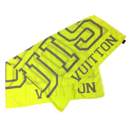 Sale Louis Vuitton Large Shawl Etoile Fluo Louis Mp2152 Cotton Silk Yellow