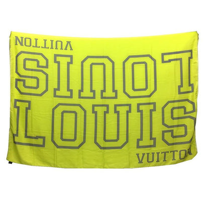 Sale Louis Vuitton Large Shawl Etoile Fluo Louis Mp2152 Cotton Silk Yellow