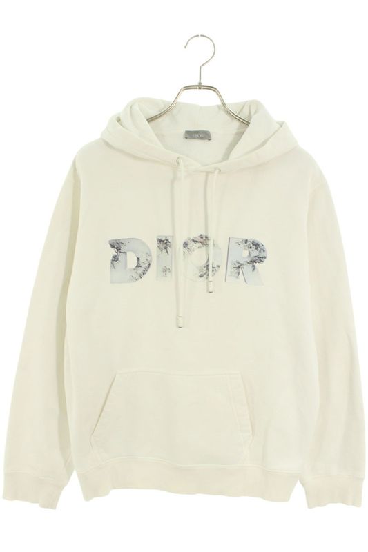 Dior 20SS 023j605c0531 Logo Print Pullover Hoodie Men's XL
