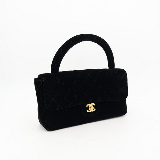 Chanel Parent And Child Bag Parent Only Handbag Velour