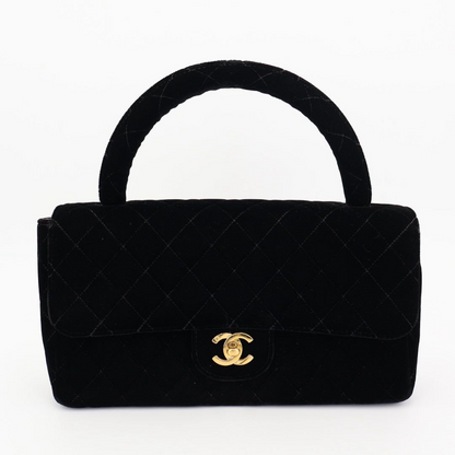 Chanel Parent And Child Bag Parent Only Handbag Velour