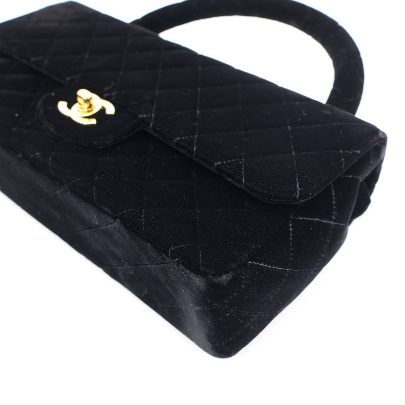 Chanel Parent And Child Bag Parent Only Handbag Velour