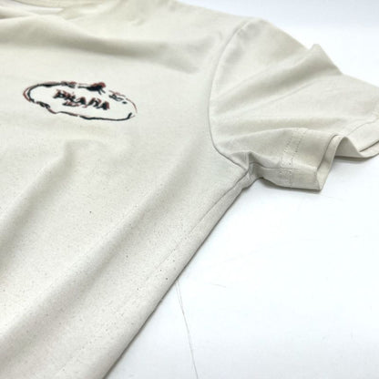 Prada Short Sleeve T-shirt Logo Cotton White