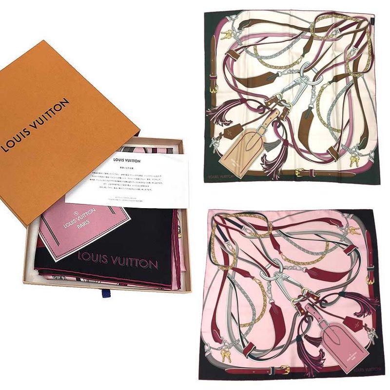 Louis Vuitton Scarf Carré All The Straps M76653 Unused Aq4988