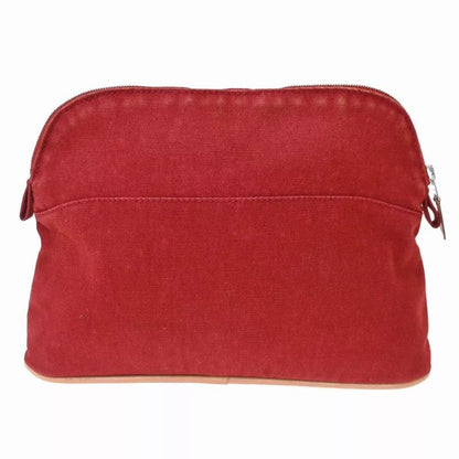 Hermes Ermel Pouch Bolide Makeup Pouch Cotton Red 05bs063