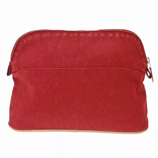 Hermes Ermel Pouch Bolide Makeup Pouch Cotton Red 05bs063