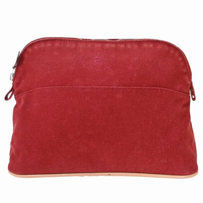 Hermes Ermel Pouch Bolide Makeup Pouch Cotton Red 05bs063