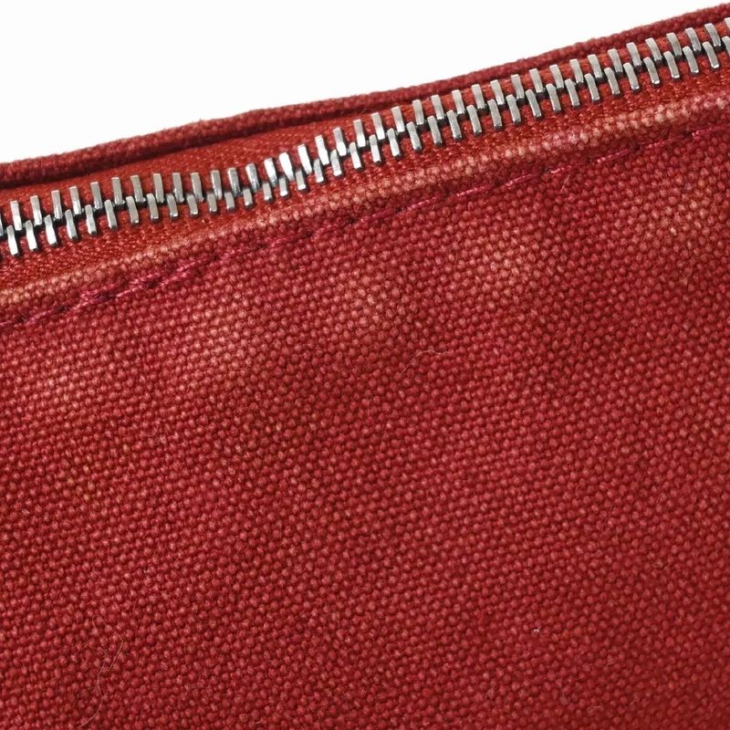 Hermes Ermel Pouch Bolide Makeup Pouch Cotton Red 05bs063