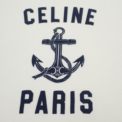 Celine Anchor 70's Crew Neck M 2x80d671q.01ma Short Sleeve T-shirt Cotton White
