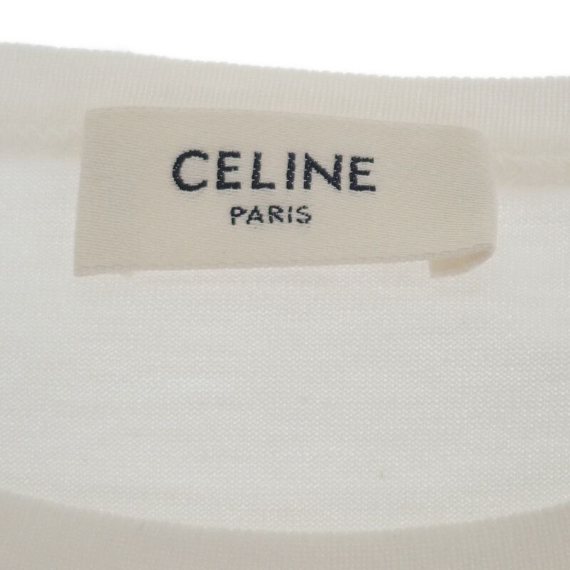 Celine Anchor 70's Crew Neck M 2x80d671q.01ma Short Sleeve T-shirt Cotton White