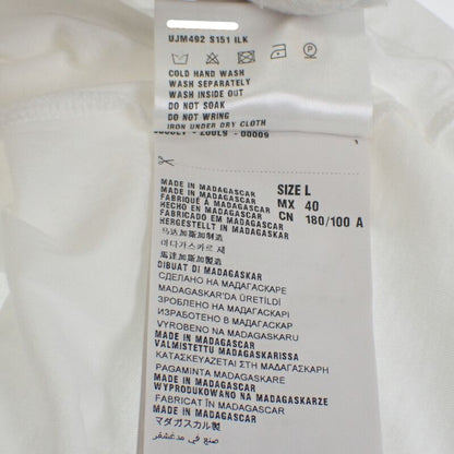 Prada Crew Neck None L Ujm492s151ilk Short Sleeve T-shirt Cotton White Men