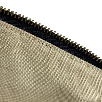 Dior/christian Dior Clutch Bag Logogram Ivory X Black X Blue Leather